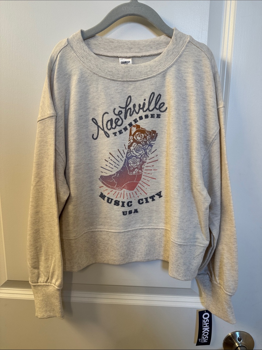 Nashville Music City Graphic Sweatshirt, super light weight!